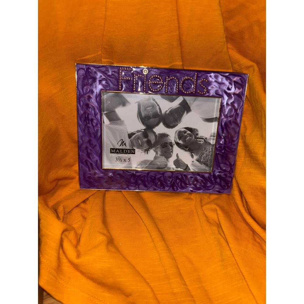 Malden Purple Friends Picture Frame 3 1/2 x 5 Beaded Embellishment Tabletop